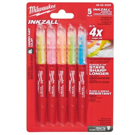 INKZALL™ színes szövegkiemelő filcek Milwaukee 48223206