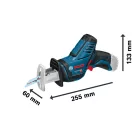 Bosch GSA 12V-14 solo Akkus szablyafűrész akku nélkül
