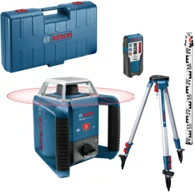   Bosch GRL 400 H Forgólézer + vevő + állvány + mérőléc kofferben