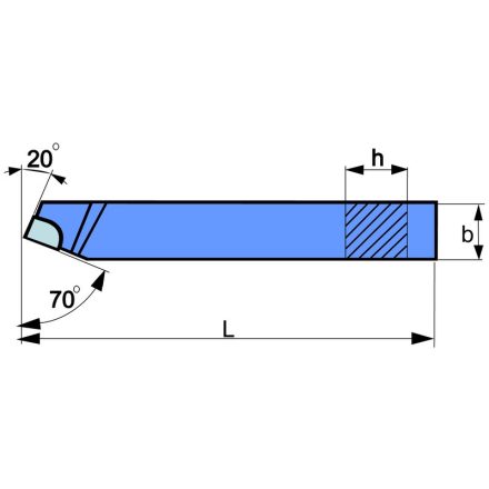 Esztergakés ISO-1 16x16 P20 egyenes kék