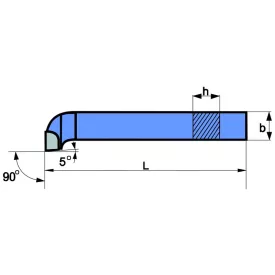 Esztergakés ISO-5 16x16 K10 homlokélű piros