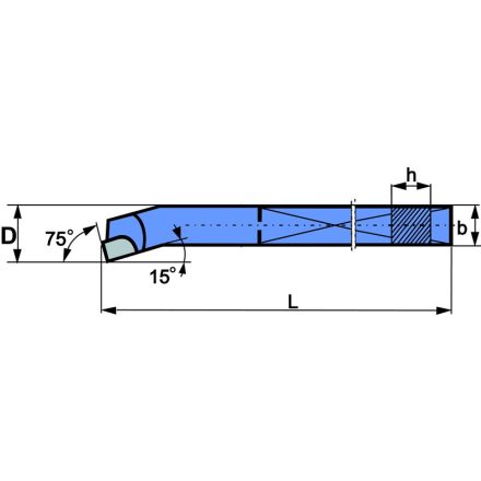 Esztergakés ISO-8 10x10 P30 átmenő furathoz kék