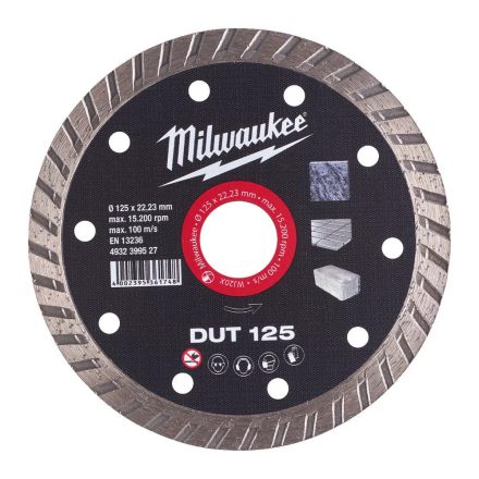 Gyémántkorong 125 mm DUT turbo Milwaukee 4932399527