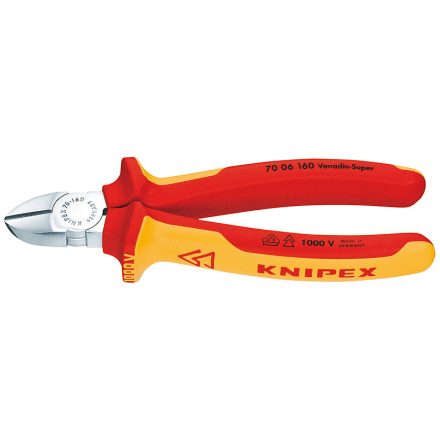 Knipex VDE 7006 160 Szigetelt oldalcsípő fogó 160 mm