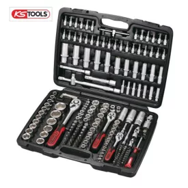   Dugókulcs és rátűzőkulcs készlet, 1/4"+3/8"+1/2", 179 részes KS-TOOLS