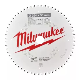 Körfűrészlap 254*30 mm z=60 fához Milwaukee 4932471320