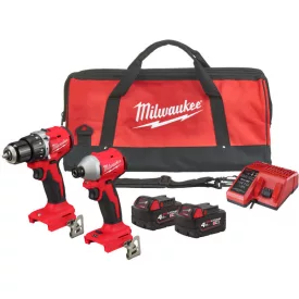  Milwaukee M18BLCPP2A-402C Akkus fúró-csavarozó szett (M18BLIDRC + M18BLPDRC)