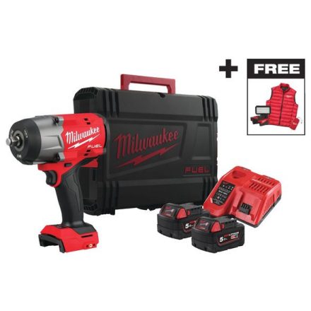 Milwaukee M18 FHIWF2F12MC-502X M18 FUEL™ ½″ nagy nyomatékú ütvecsavarozó biztosítógyűrűvel 2x5Ah