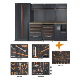   Beta C45PRO 2.0 W műhelyberendezés összeállítás 268 darabos Beta Worker szerszámkészlettel