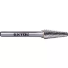 Keményfém turbómaró, rotormaró kúpos, kerek 10×25/6mm Extol industrial