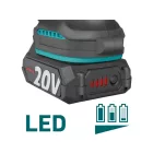 Extol industrial 8791922 akkus láncfűrészgép egykezes, Share20V, kefementes, 20V, Li-ion, 180 mm